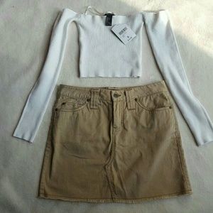 Khaki Jeans skirt
